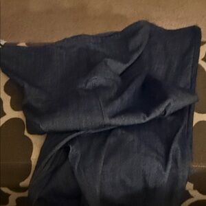 Naked Wardrobe Dark Blue Denim Jeans sleeveless jumpsuit NEW size large